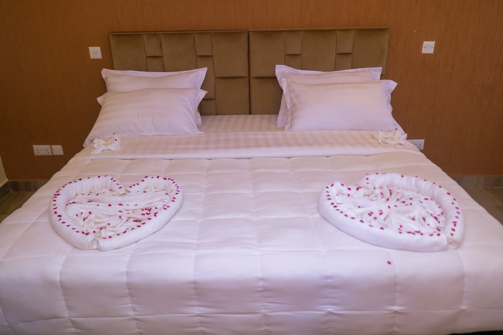 Luxury resort bedroom with nature view in Entebbe
